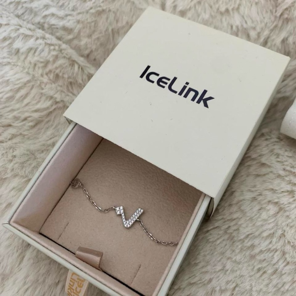 ICELINK INITAL LETTER BRACELET "H"